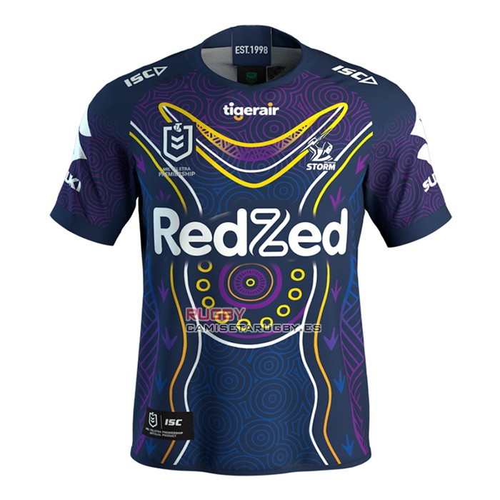 Camiseta Melbourne Storm Rugby 2021 Indigena